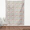 Ambesonne Mexican Fabric by The Yard, Traditional Latin American Art Design Natural Inspirations Flowers and Birds, Decorative Fabric for Upholstery and Home Accents, 2 Yards, Tan Brown